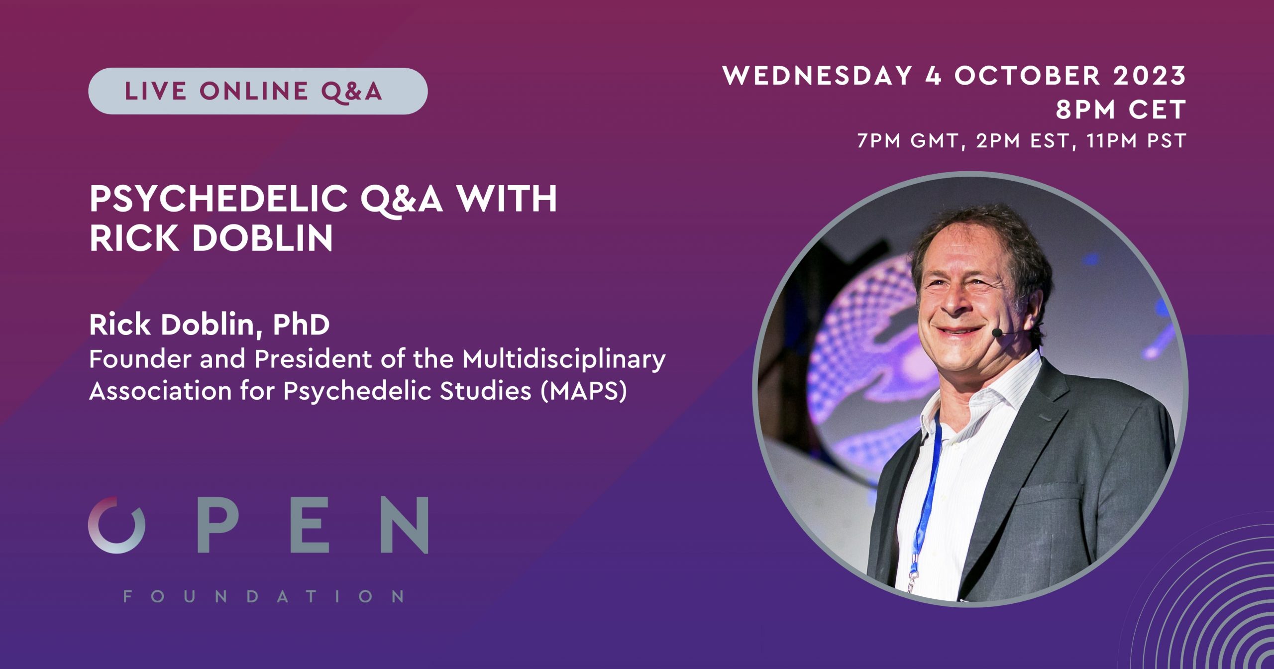 Rick Doblin Q&A - Website banner